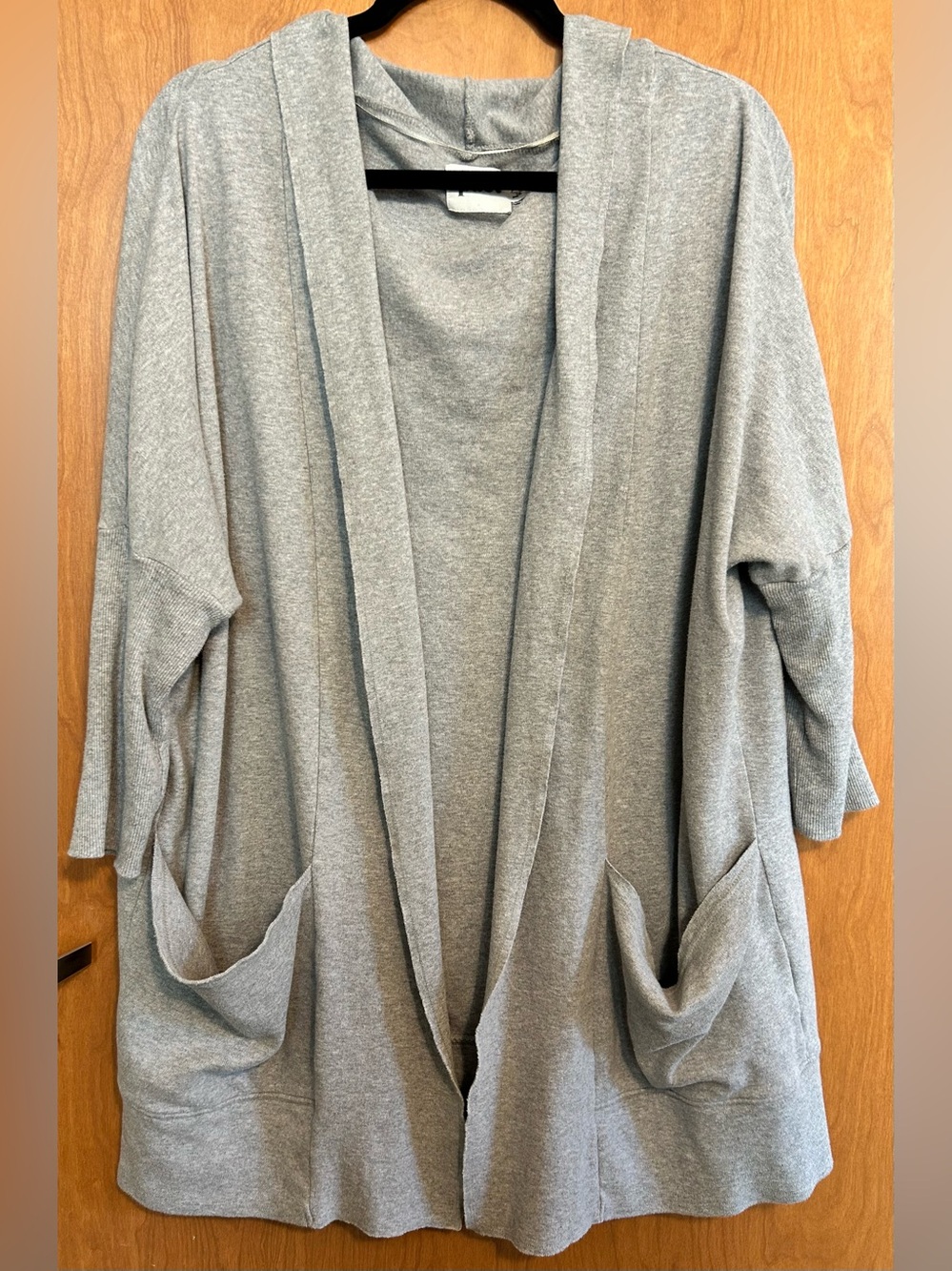 Pact Organic Cotton Airplane Wrap Cardi Grey - Size L/XL